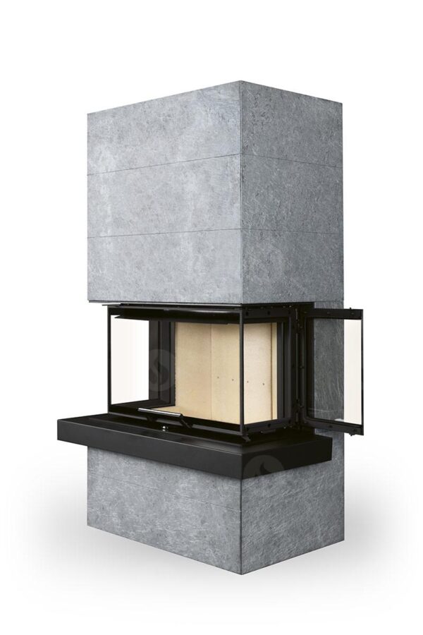 CARA C 02 kámen - designový akumulační krb s výsuvnými dvířky - Image 6