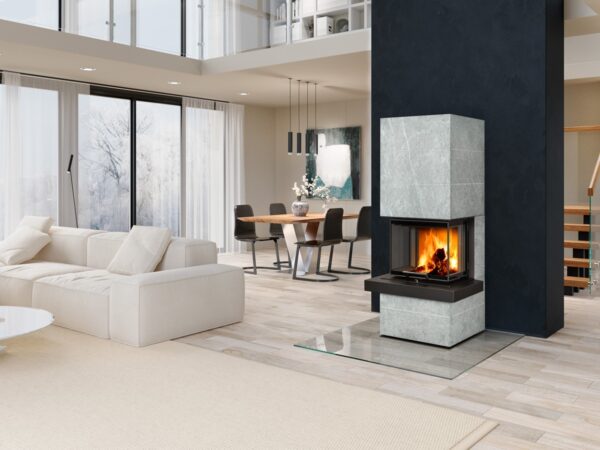 CARA CS 02 kámen - designový akumulační krb s výsuvnými dvířky - Image 2