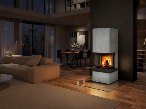 CARA CS 02 kámen - designový akumulační krb s výsuvnými dvířky - Image 3