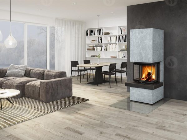 CARA CS 02 kámen - designový akumulační krb s výsuvnými dvířky - Image 4