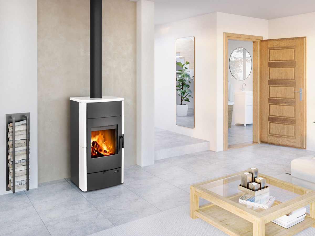 ESPERA 01 keramika - krbová kamna s teplovodním výměníkem a dvojitým prosklením - Obrázek 3