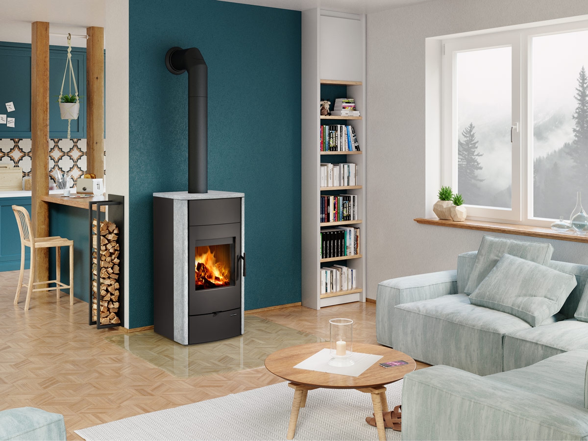 ESPERA 02 kámen - krbová kamna s teplovodním výměníkem a dvojitým prosklením - Obrázek 2