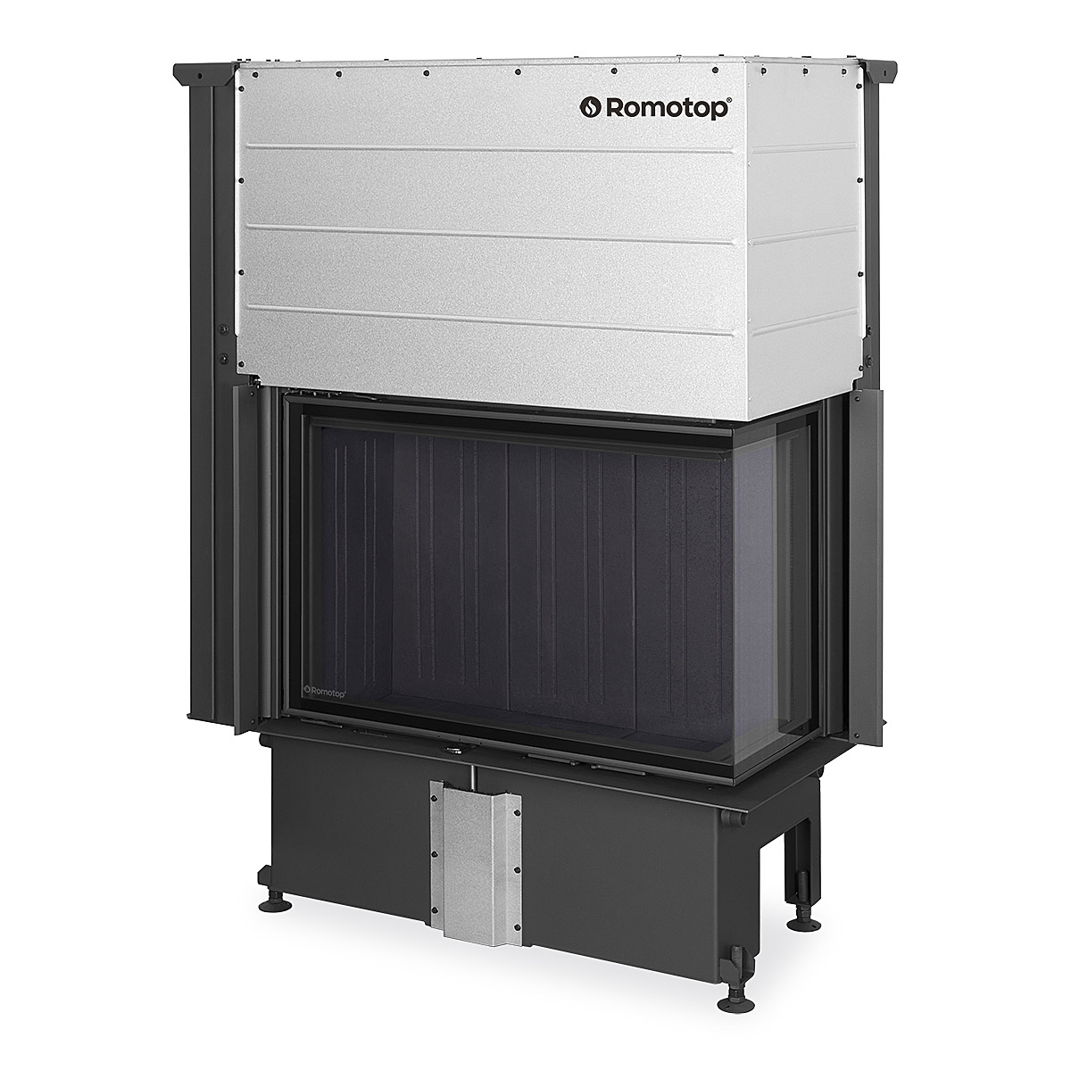 IMPRESSION R/L 2g L 83.60.34.21 - rohová krbová vložka s výsuvnými dvířky a děleným sklem - Obrázek 2