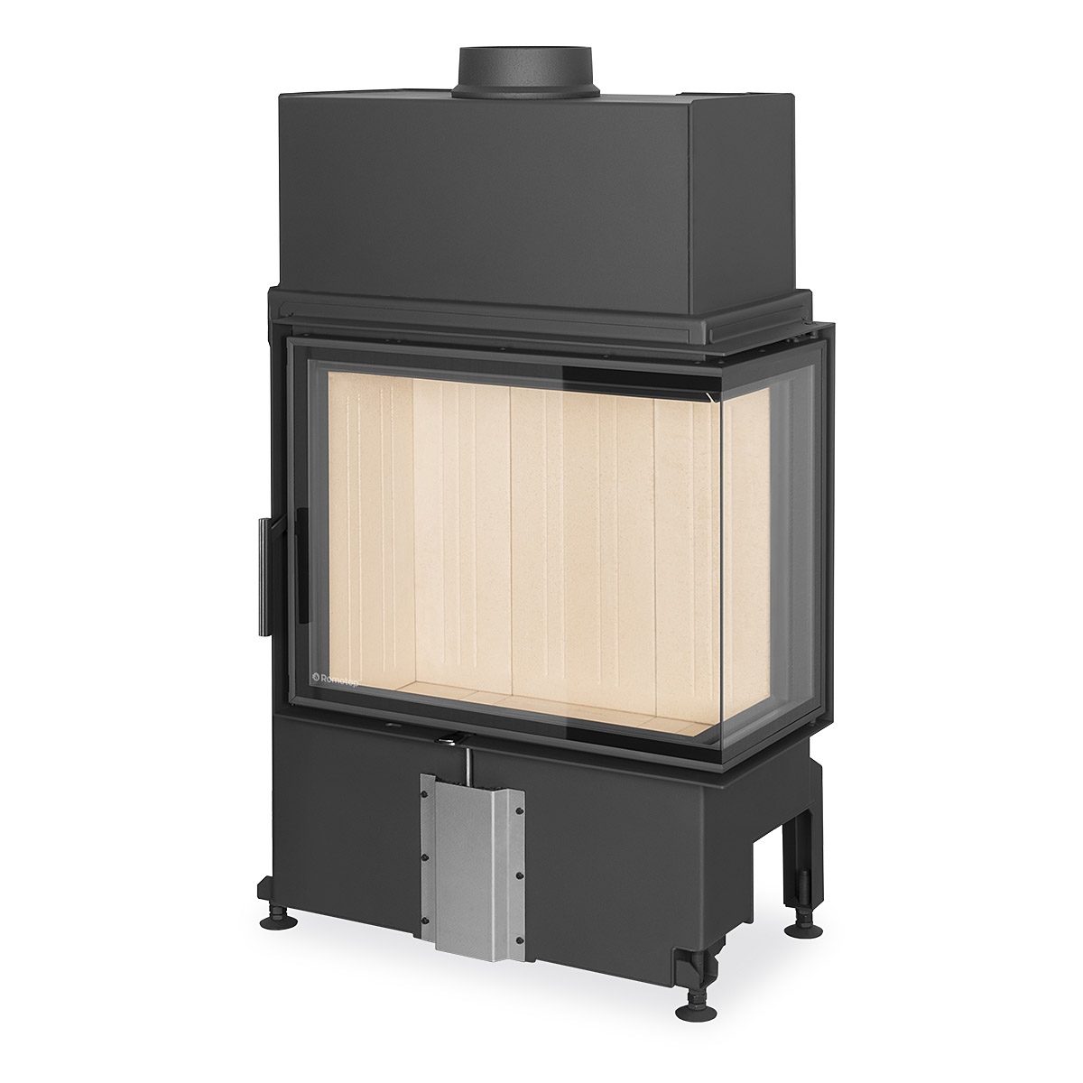 IMPRESSION R/L 2g S 71.60.34.21 - rohová krbová vložka s děleným sklem