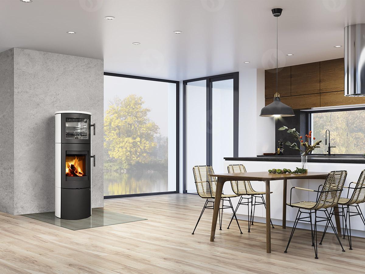 LUGO N 01 BF keramika - krbová kamna s troubou - Obrázek 2